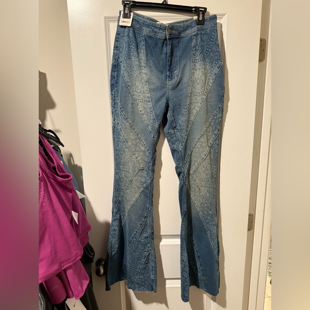 Free People Blue Flare Jeans
